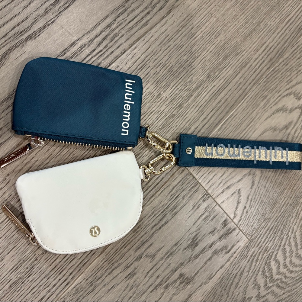lululemon athletica Blue and White Key & Card Holders